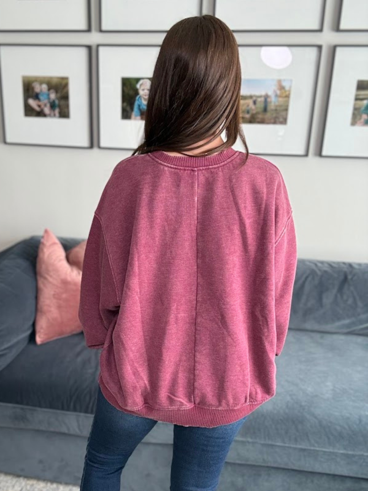 Velvet Dusk Sweatshirt - Wine
