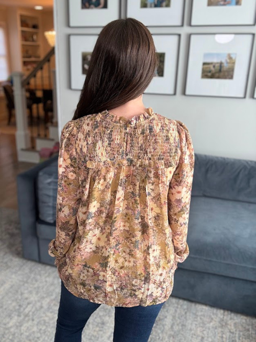 Harvest Bloom Top- Golden Mustard