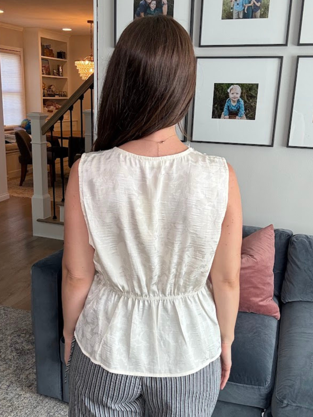 Luxe Lace Trim Tank- Ivory