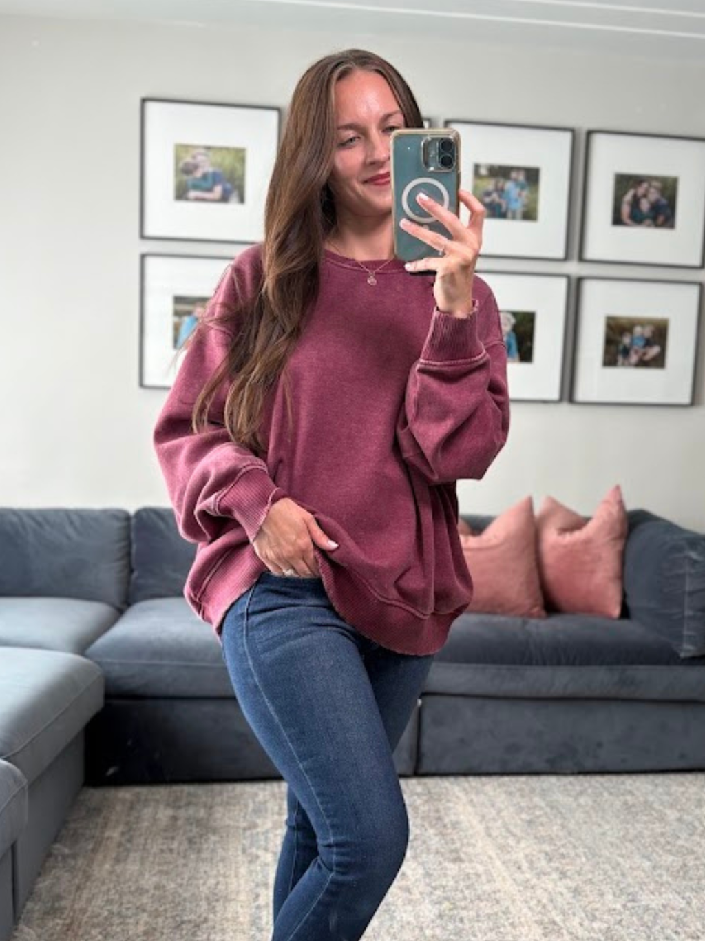 Velvet Dusk Sweatshirt - Wine