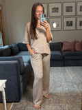 Meadow Ease Lounge Pants - Khaki Floral